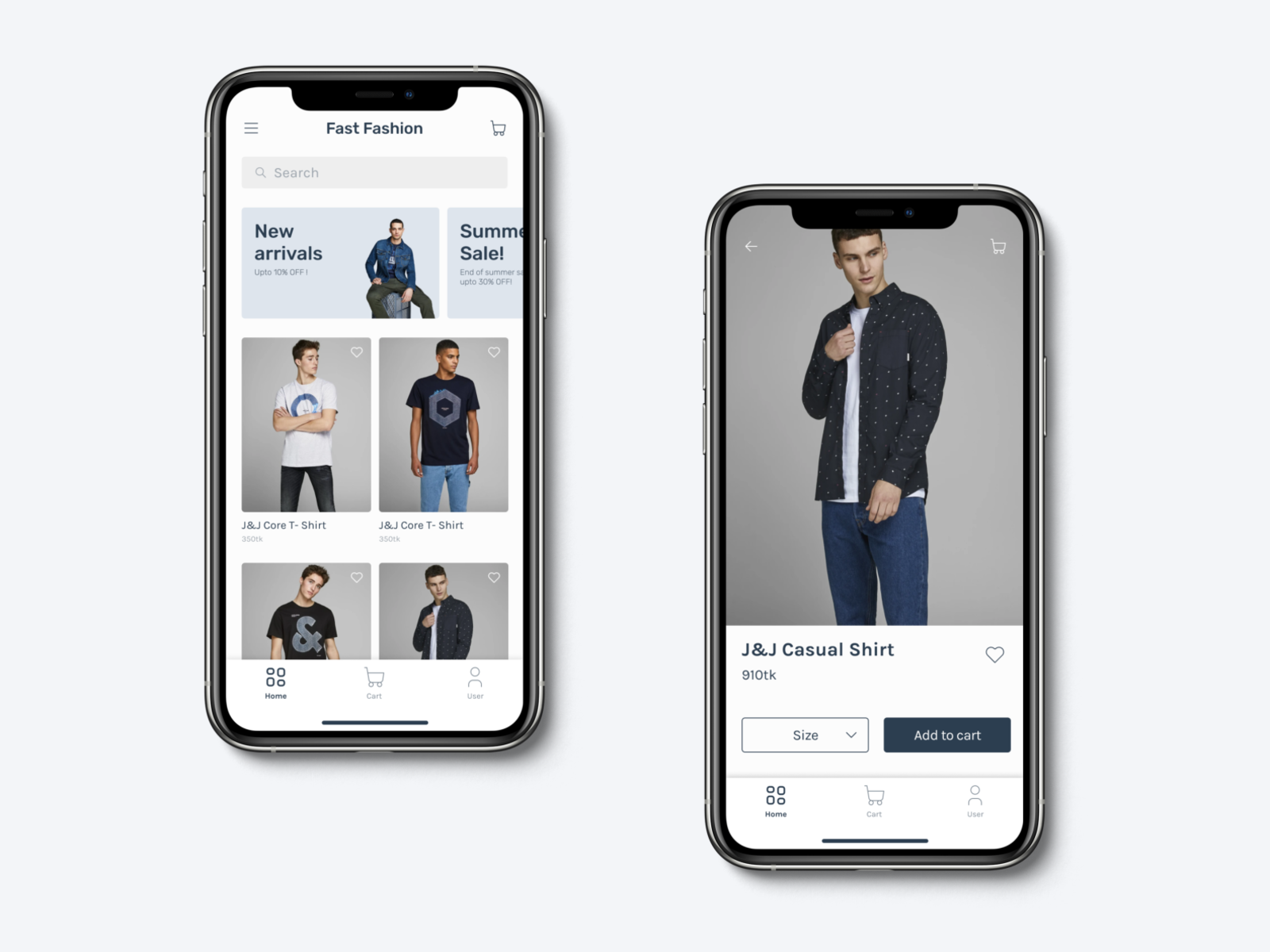 Fast Fashion - Online shopping App concept