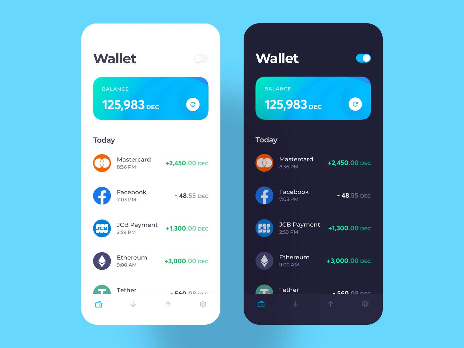 Crypto Wallet Mobile App Concept
