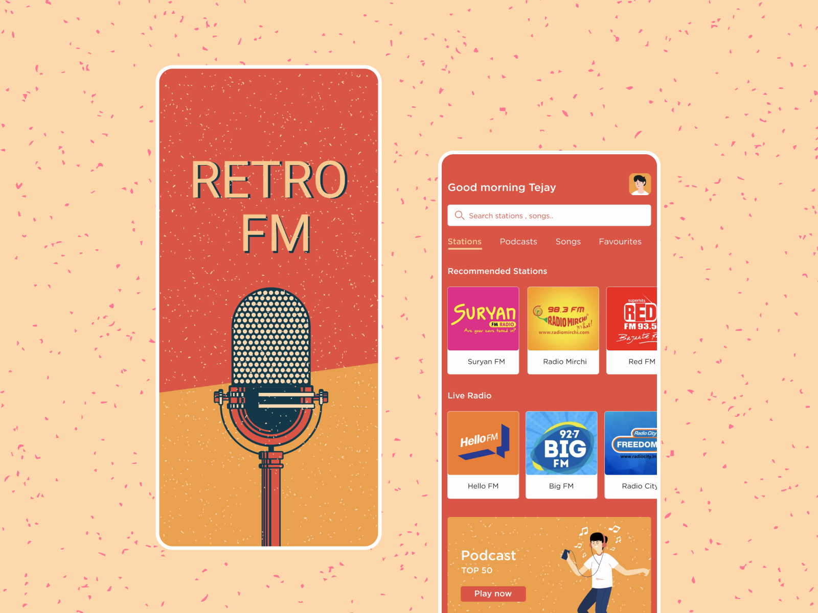 FM app concept - Retro FM