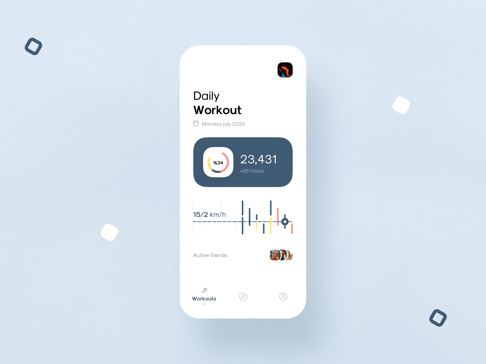 Daily workout app