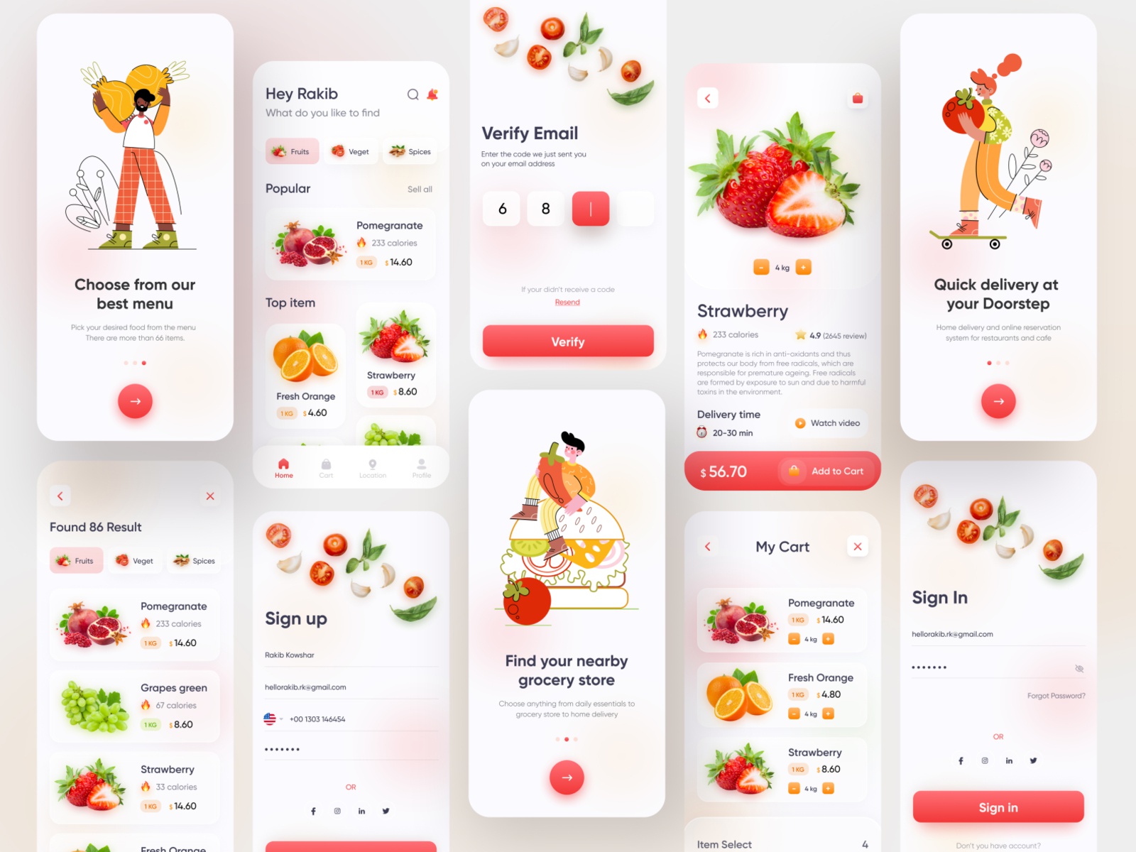 Grocery Delivery App Design (Full)