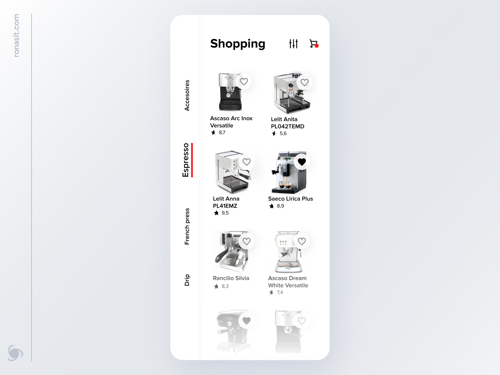 Mobile Shopping App Design Concept