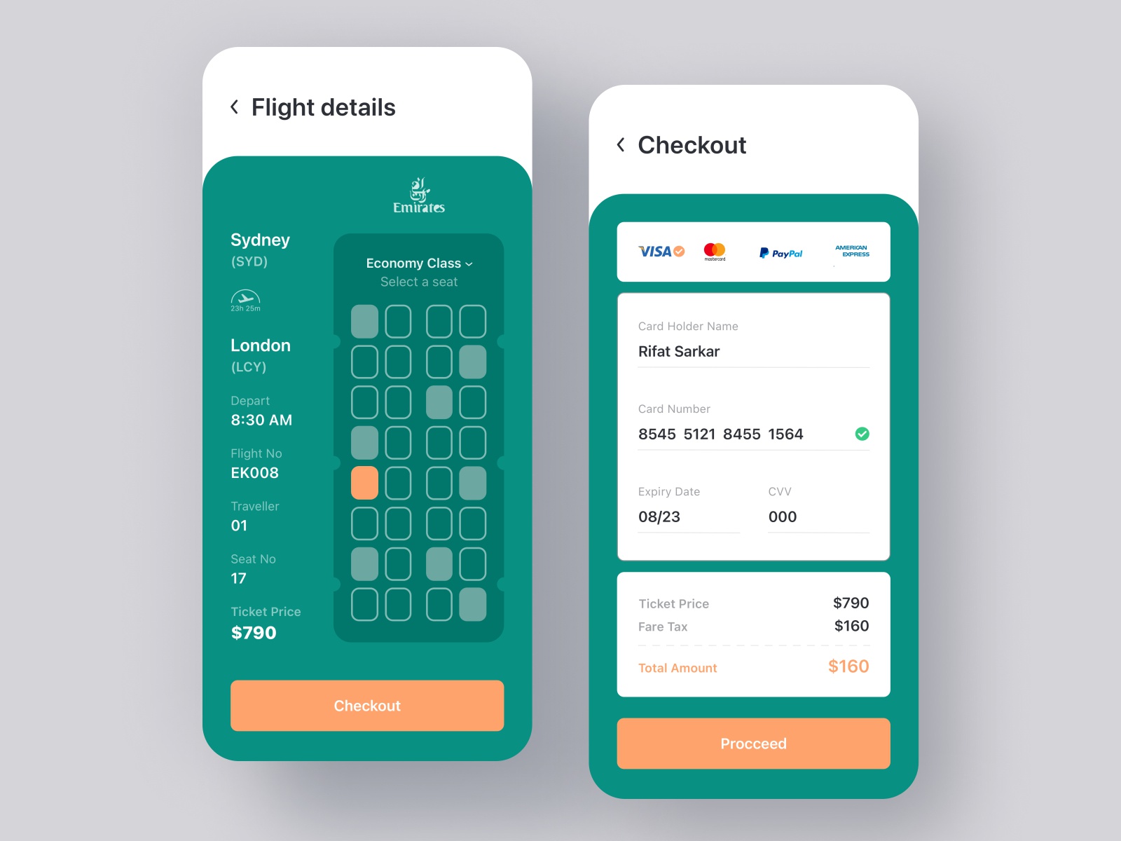 Flight Ticket Booking App | Flight Details | Checkout | Ticket