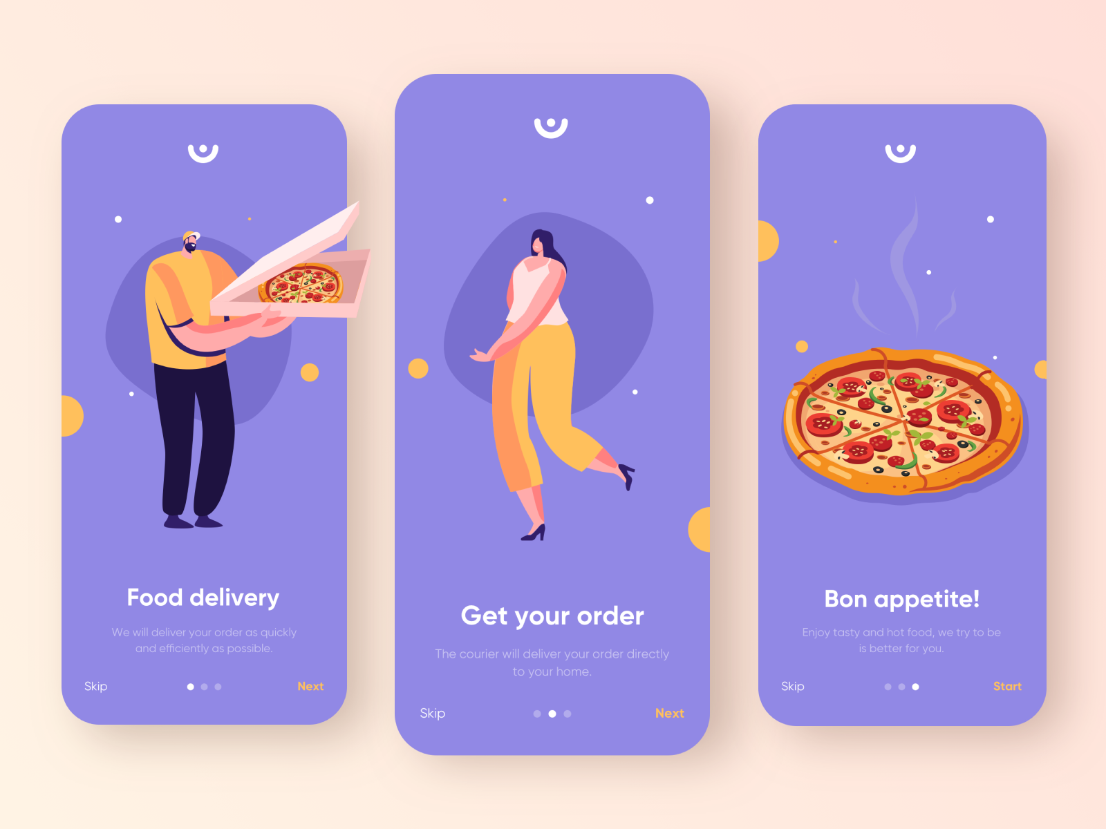 Onboarding for Food Delivery service - Mobile App