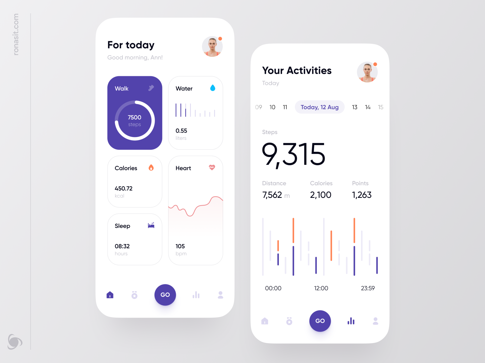 Health Tracker App Design Concept