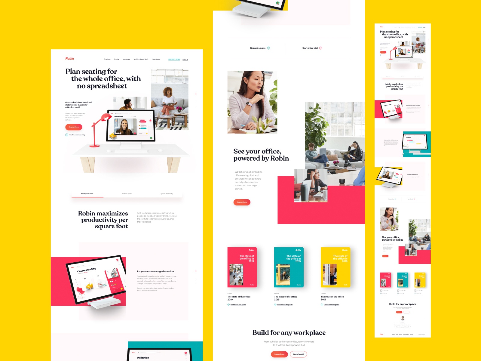Office, Workspace Feature&#39;s Page Design / New Robin&#39;s website