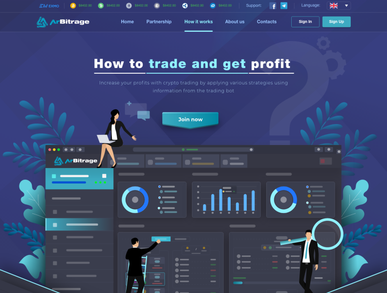 How It Works Page for ArBitrage Crypto Trading Platform