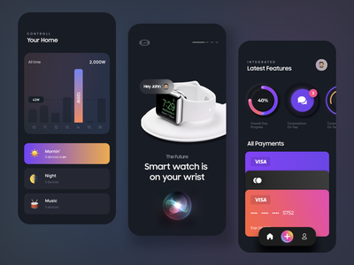 Smart Watch Mobile App Design