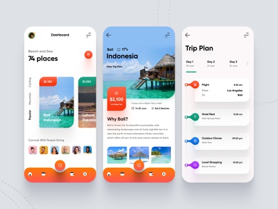 Travel Agency Mobile App UI - Light Version