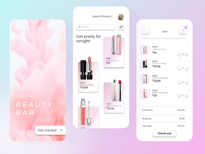 Make up Store app concept