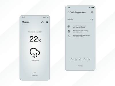 Weather app concept