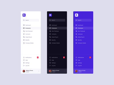 Sidebar Navigation UI