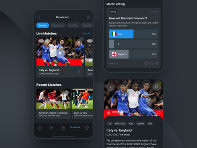 Scorer. Multi-sport mobile app