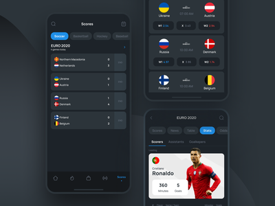 Scorer. Multi-sport mobile app