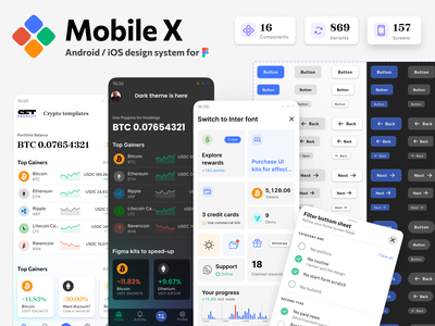 Mobile X for Figma - Android / iOS design system