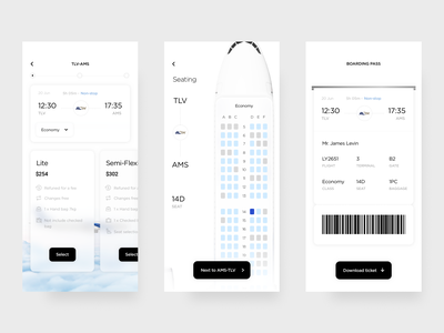 Booking a Flight - App Design