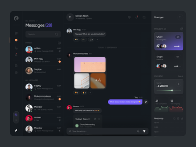 Chaty – Team Chat Dashboard