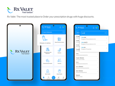 Rx Valet- Medical Mobile App UI/UX Design