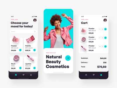 Cosmetics app interaction